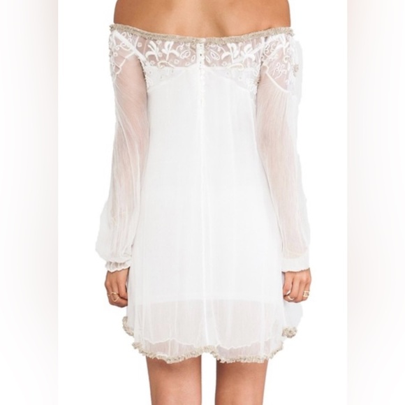 Vintage Free People Beaded Off-Shoulder Dress in Excellent Condition! Stunning! - Picture 4 of 16